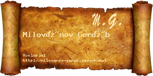 Milovánov Geréb névjegykártya
